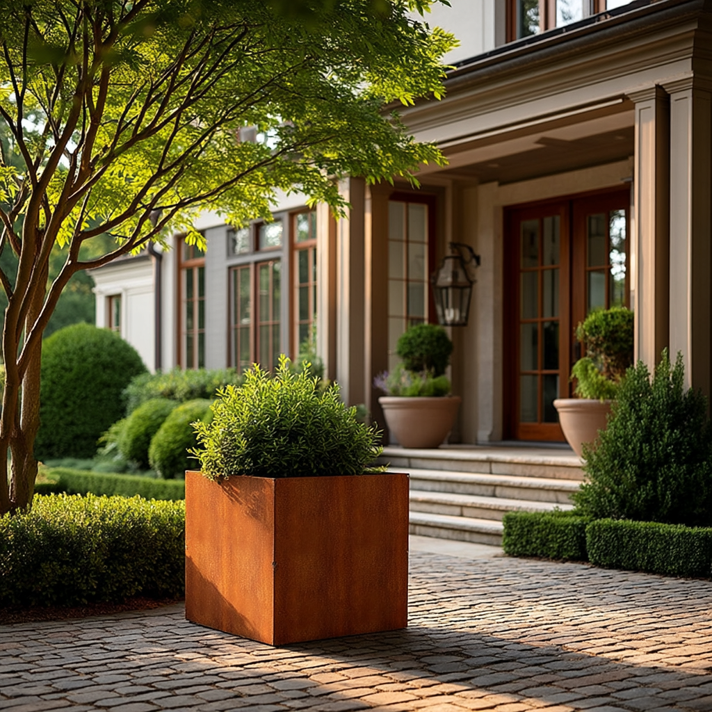 The John 26" Square Steel Planter