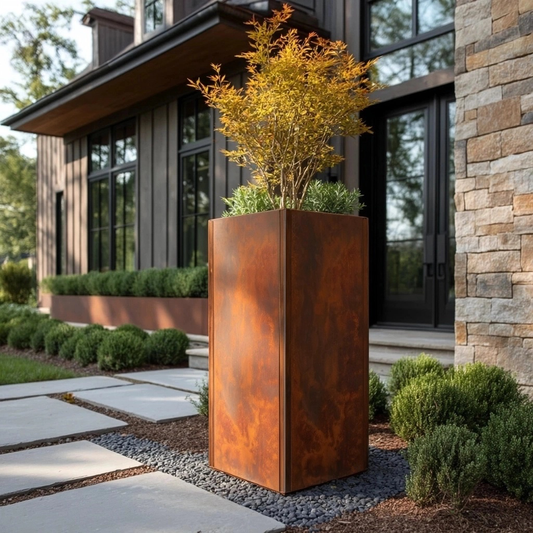 The John 16x16x40 Steel Planter