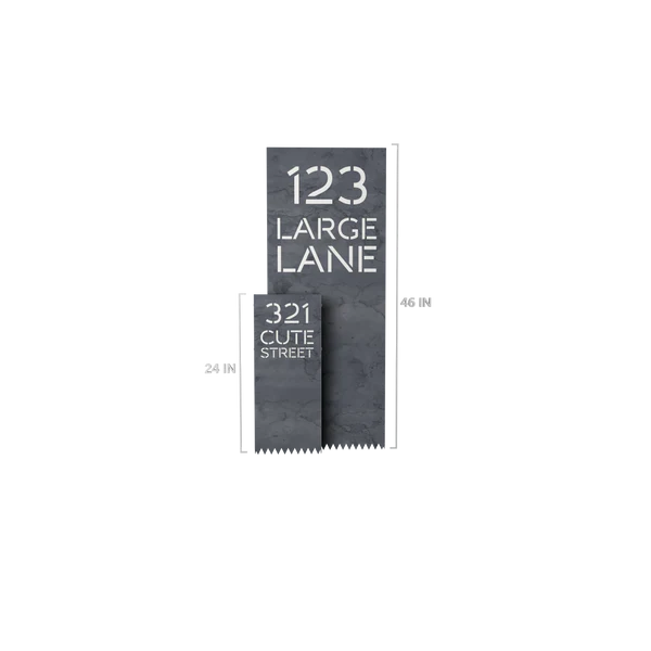 The James Steel Address Sign