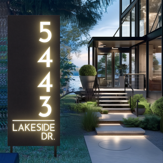 The James Steel Address Sign