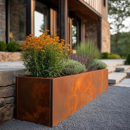 The Tony 38x15x16 Steel Planter